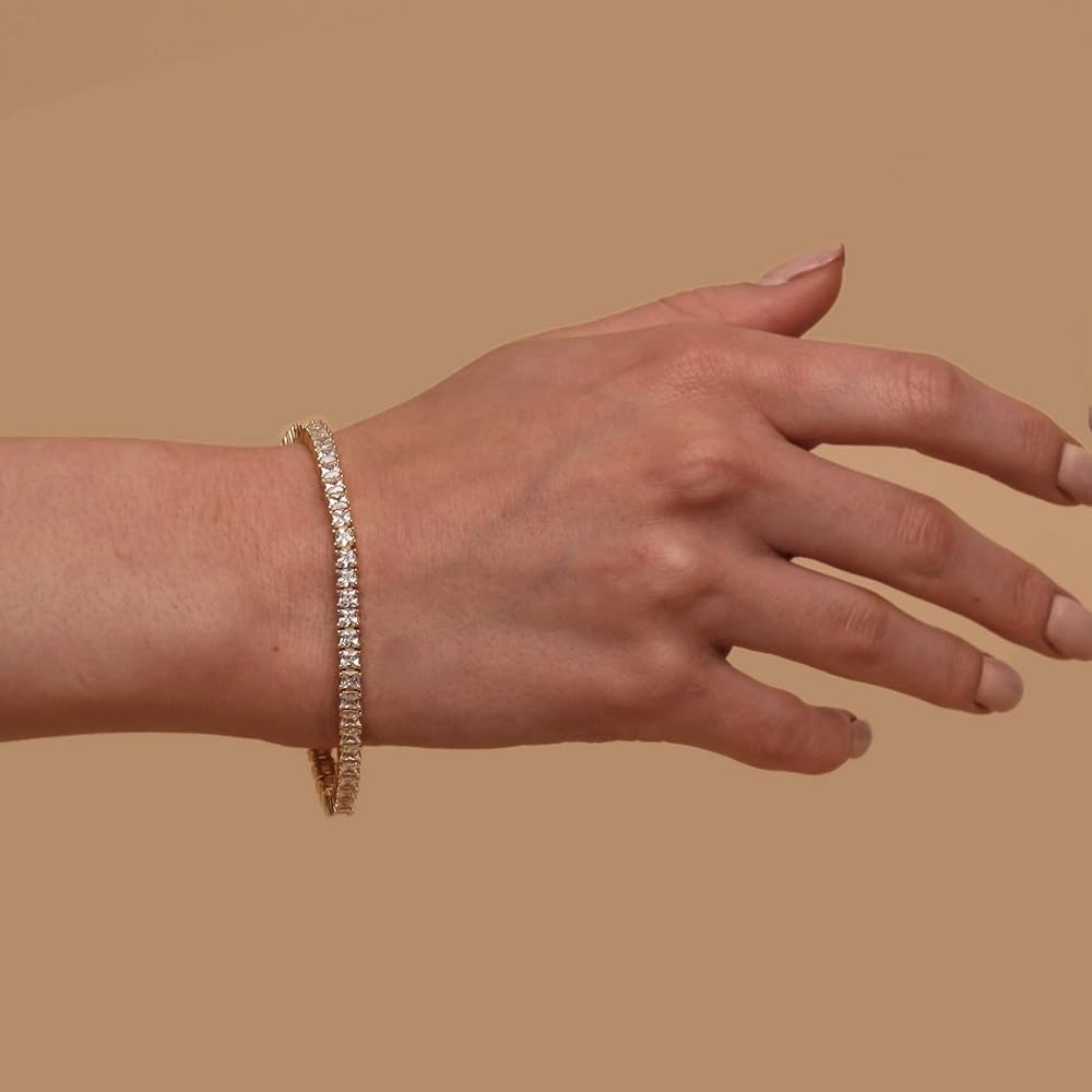 PAVOI 14K Gold Plated Tennis Bracelet