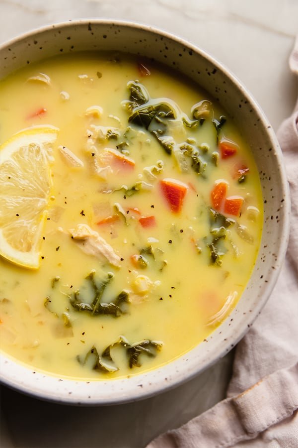 Mediterranean Lemon Chicken Soup a Creamy Comforting Bowl of Sunshine