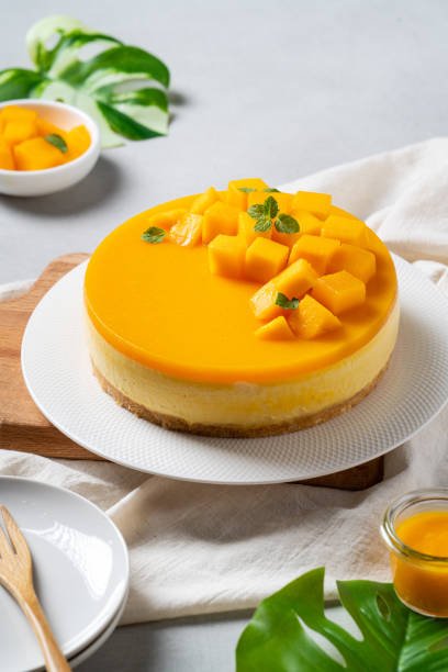 Tropical Paradise Mango Cheesecake a Slice of Sunshine in Every Bite